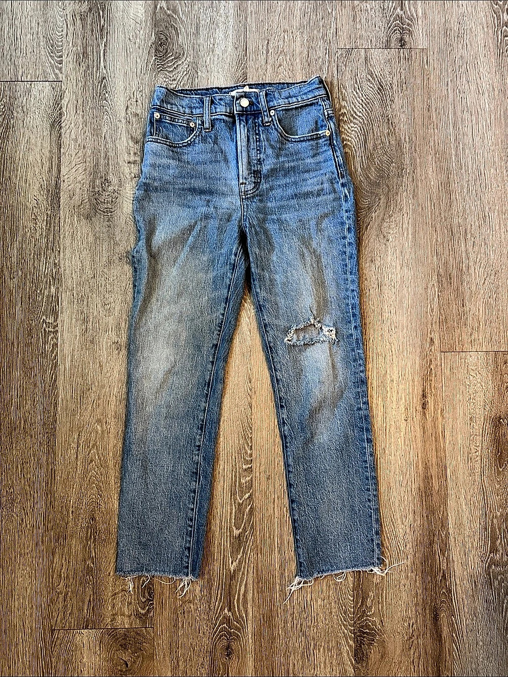 Madewell The Perfect Vintage Crop Jean Straight Leg Cropped Jeans Waist 25